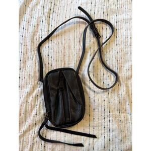 Aimee Kestenberg Tamitha Leather Phone Crossbody Bag Purse NEW Black